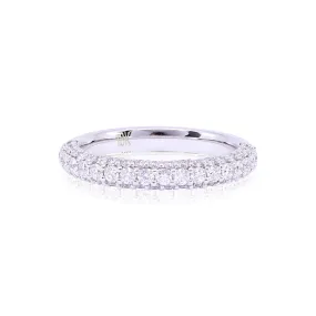 18K WHITE GOLD PAVE DIAMOND BAND 0.98CTW