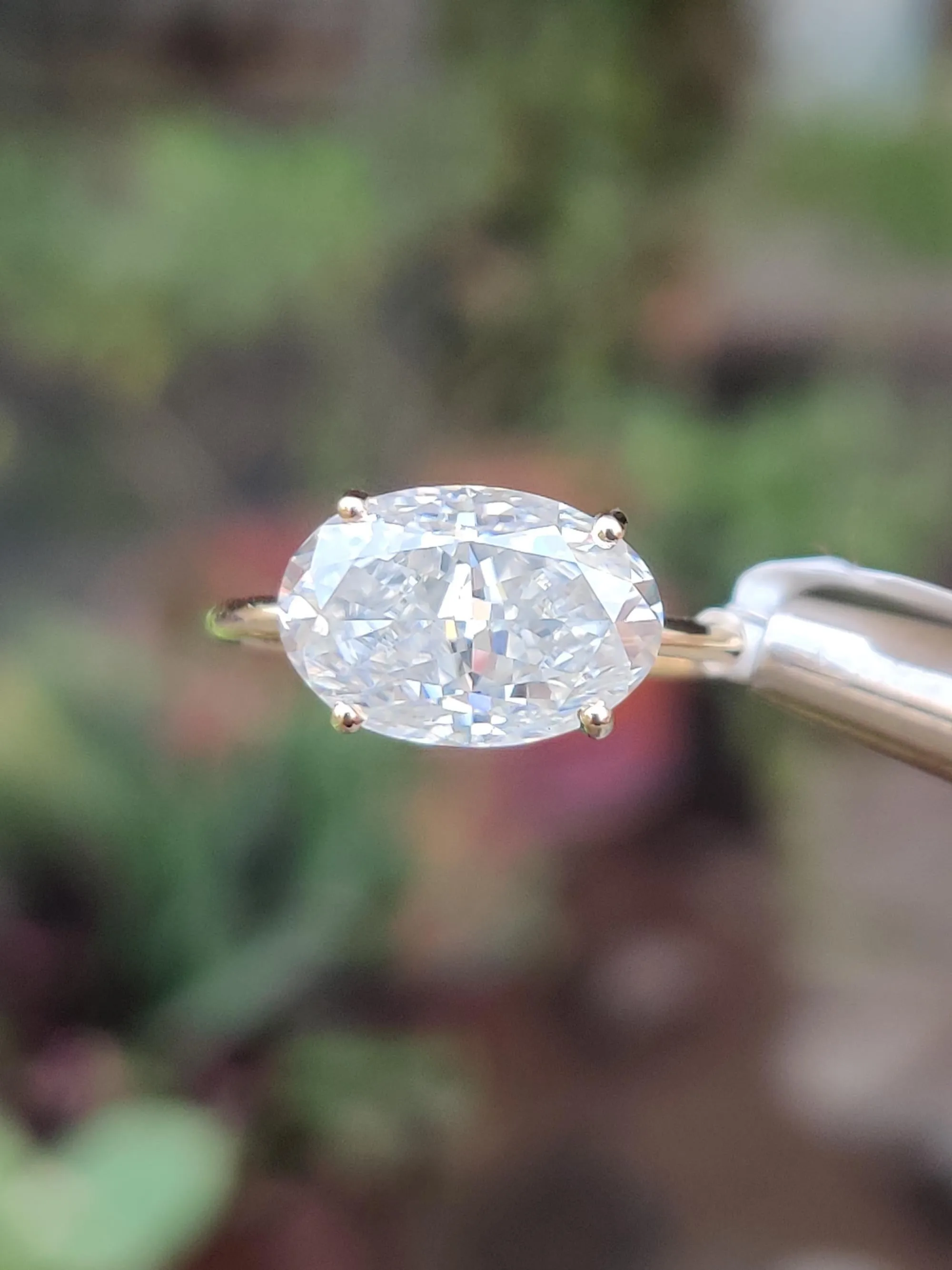 2.90CT Oval Moissanite Engagement Ring