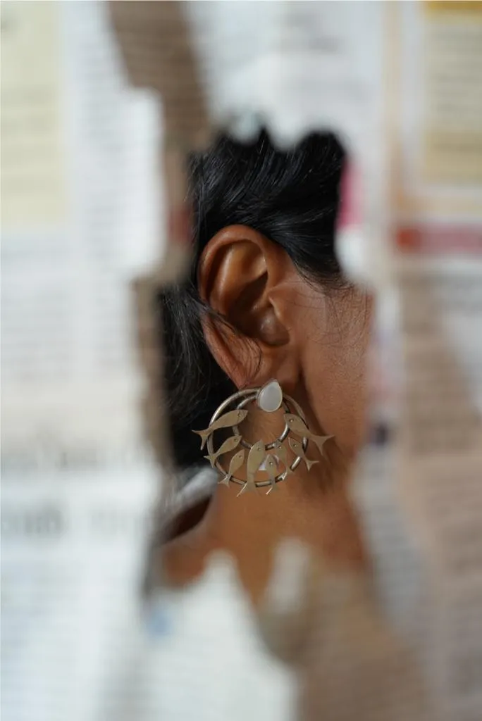 A School of Fish Circular Earrings