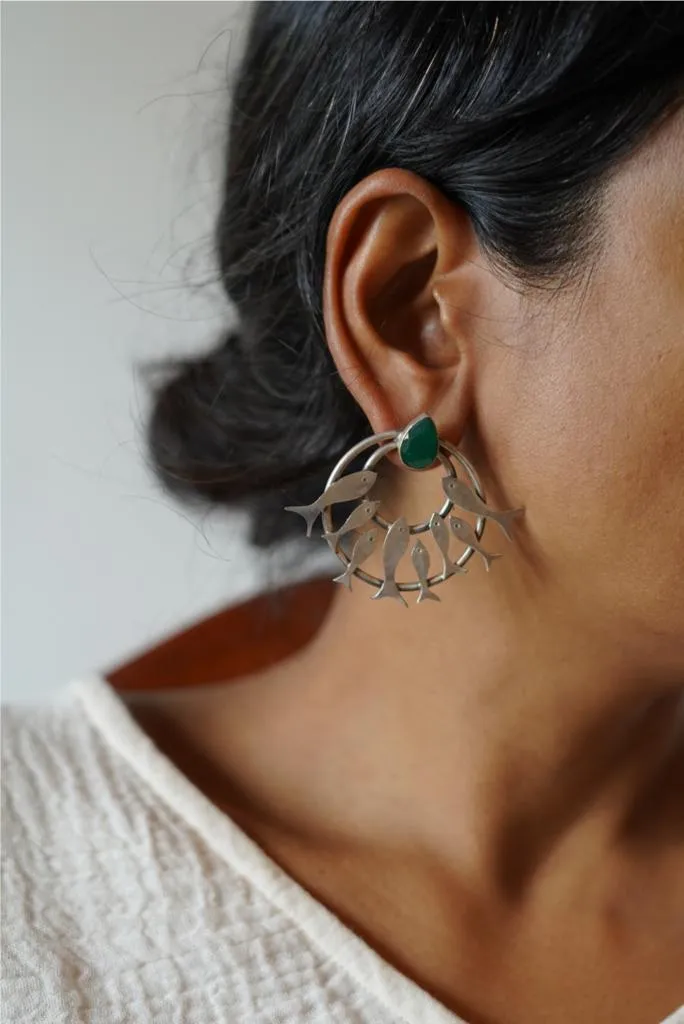 A School of Fish Circular Earrings