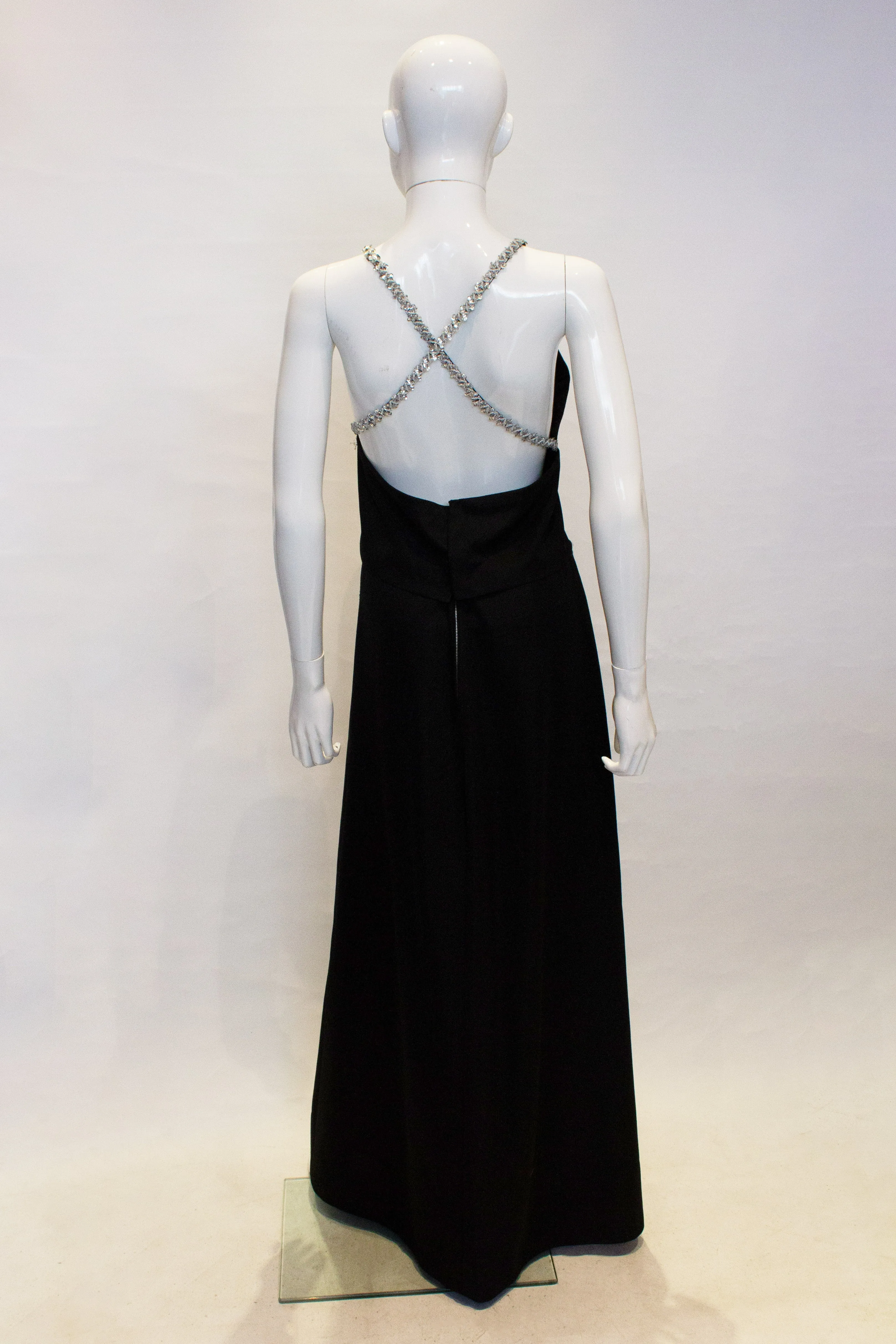 A vintage 1970s black Chic Evening Skirt and Top