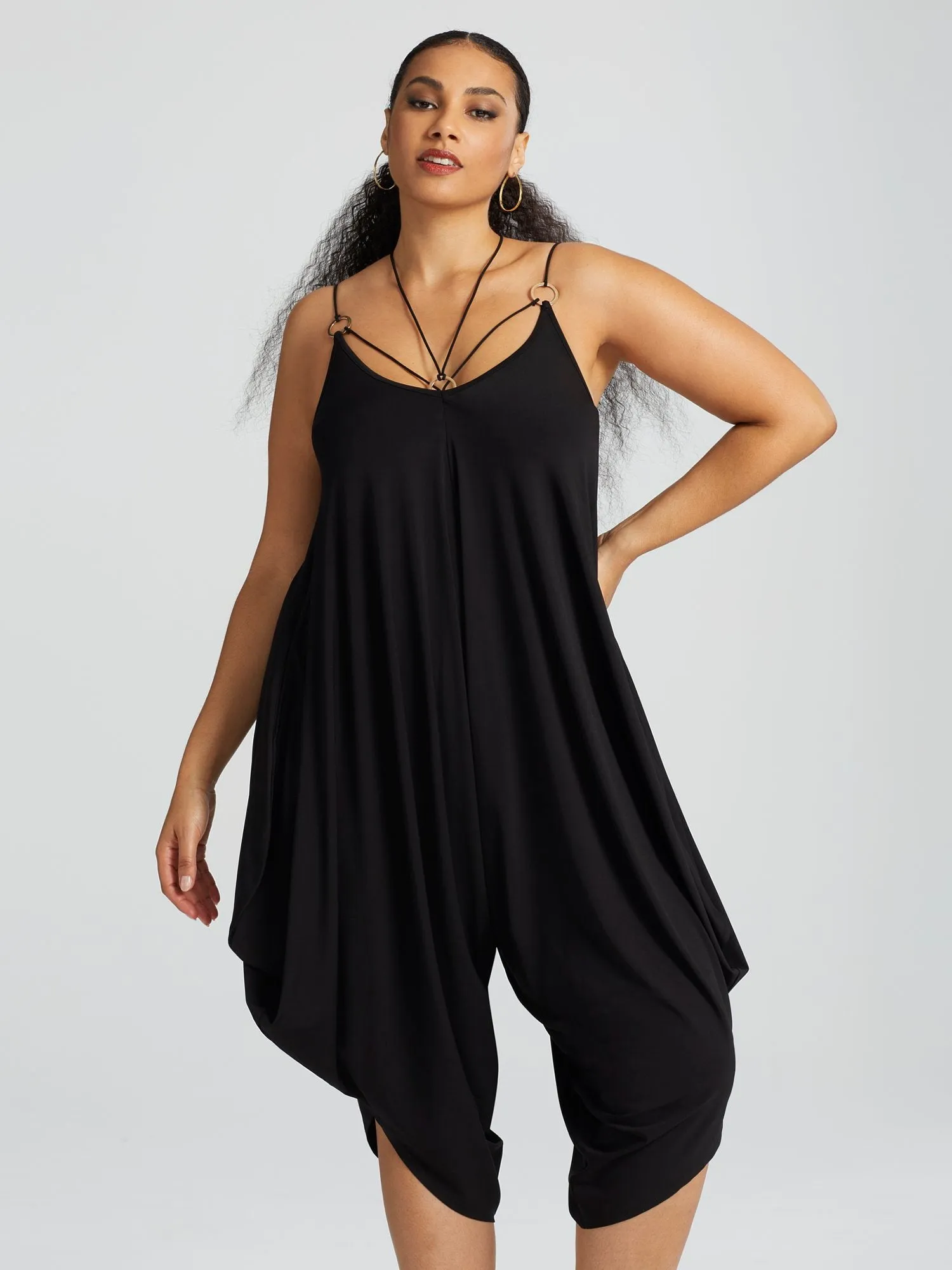 Akilah Strappy-Neck Jumpsuit