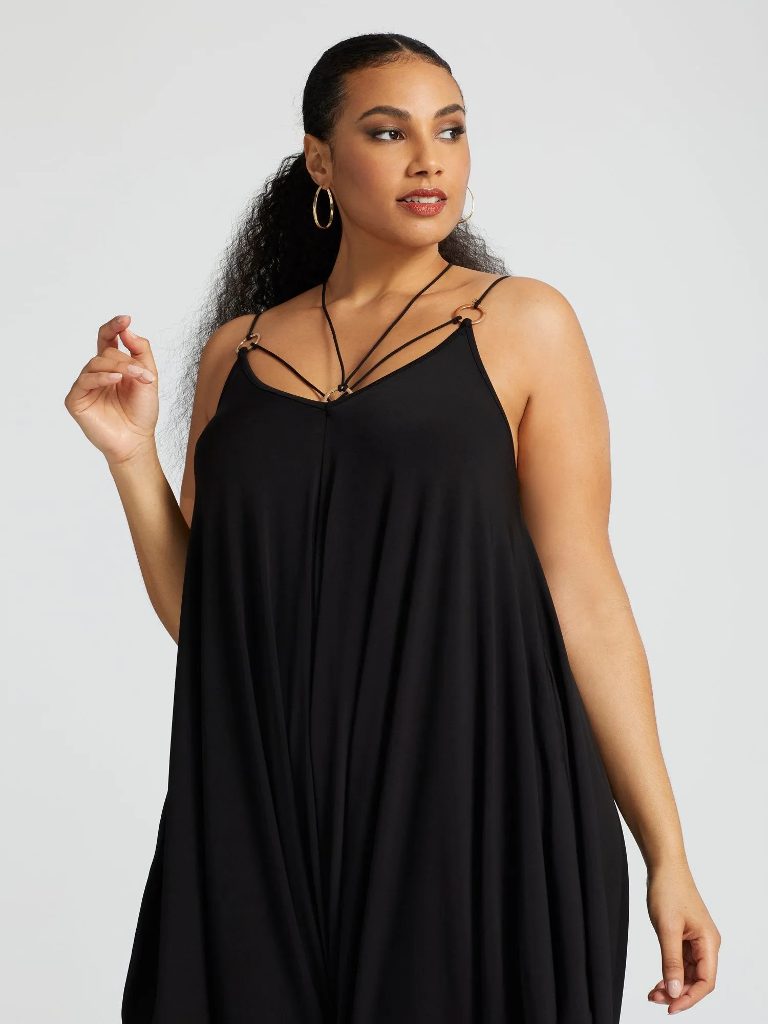 Akilah Strappy-Neck Jumpsuit