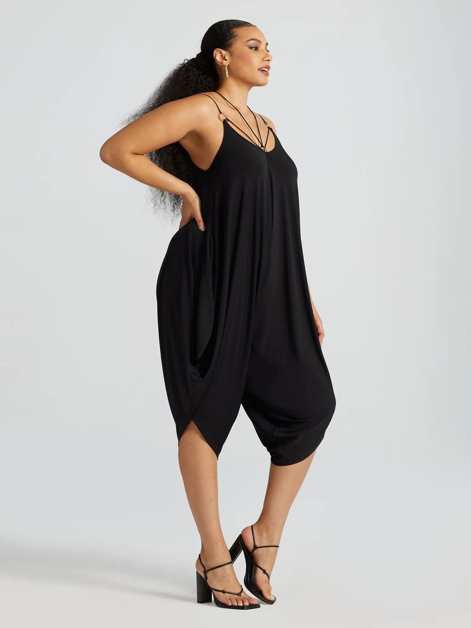 Akilah Strappy-Neck Jumpsuit