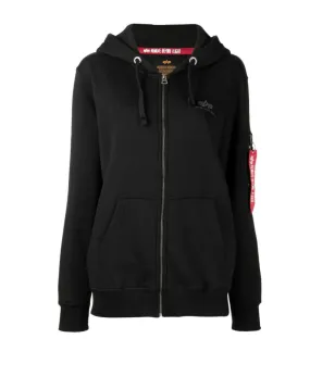 Alpha Industries zip-front logo hoodie