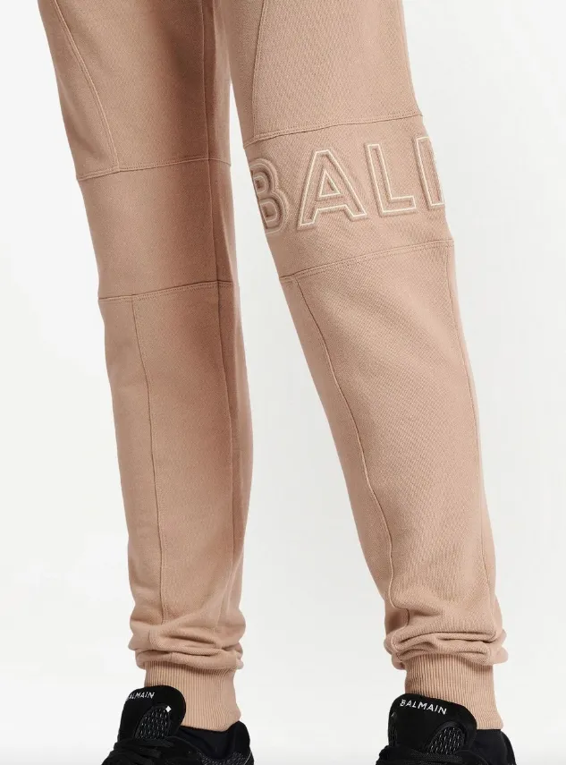 Balmain embossed logo jogging bottoms