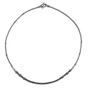 Black and Grey Diamond Necklace