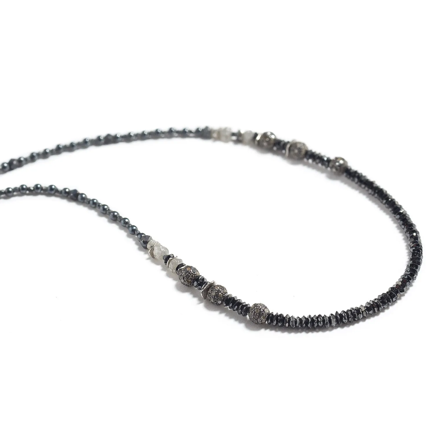 Black and Grey Diamond Necklace