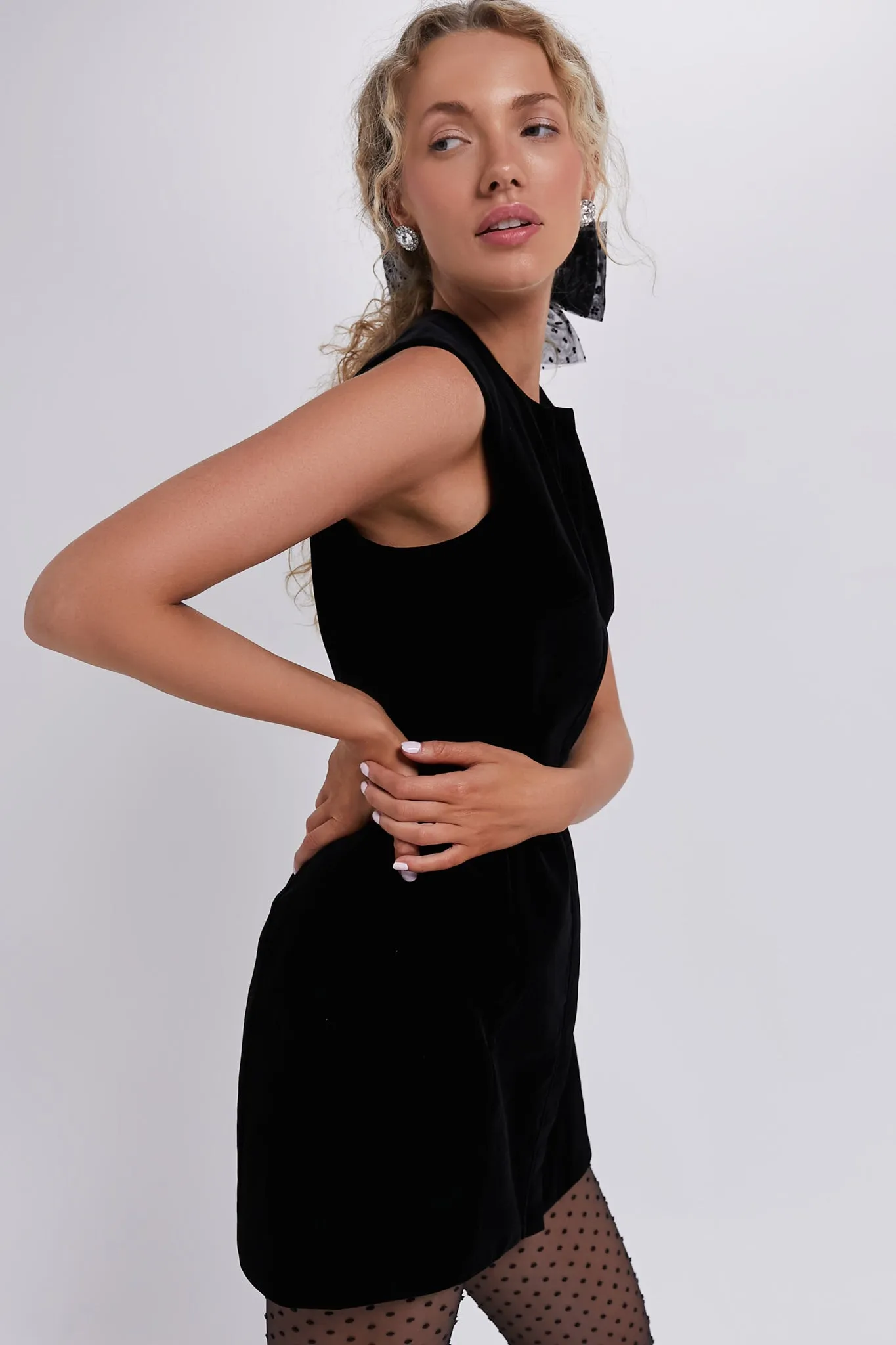 Black Velvet Cora Dress