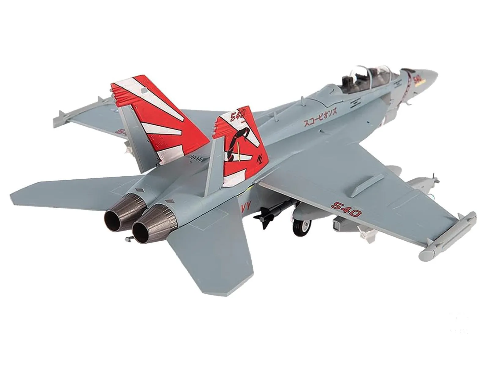 Boeing EA-18G Growler Aircraft VAQ-132 Scorpions United States Navy 1/72 Diecast Model by JC Wings