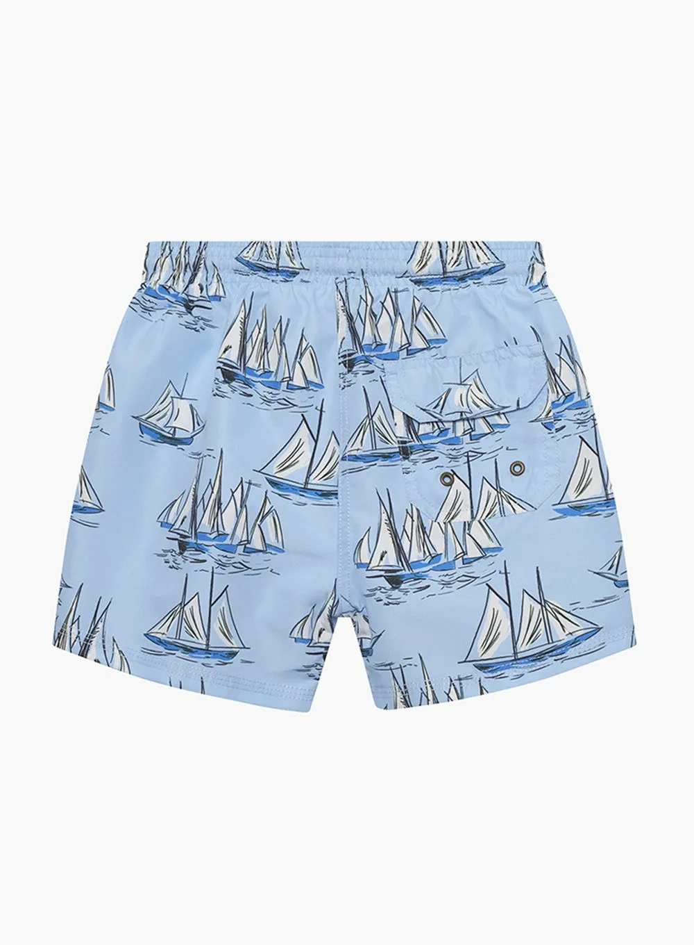 Boys Swimshorts in Blue Sailboat