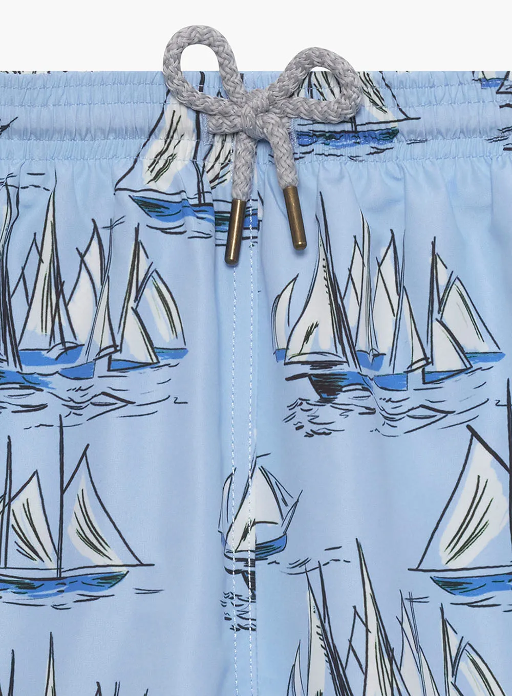 Boys Swimshorts in Blue Sailboat