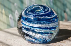 Bubble Twist Paperweight with Cremation Ash