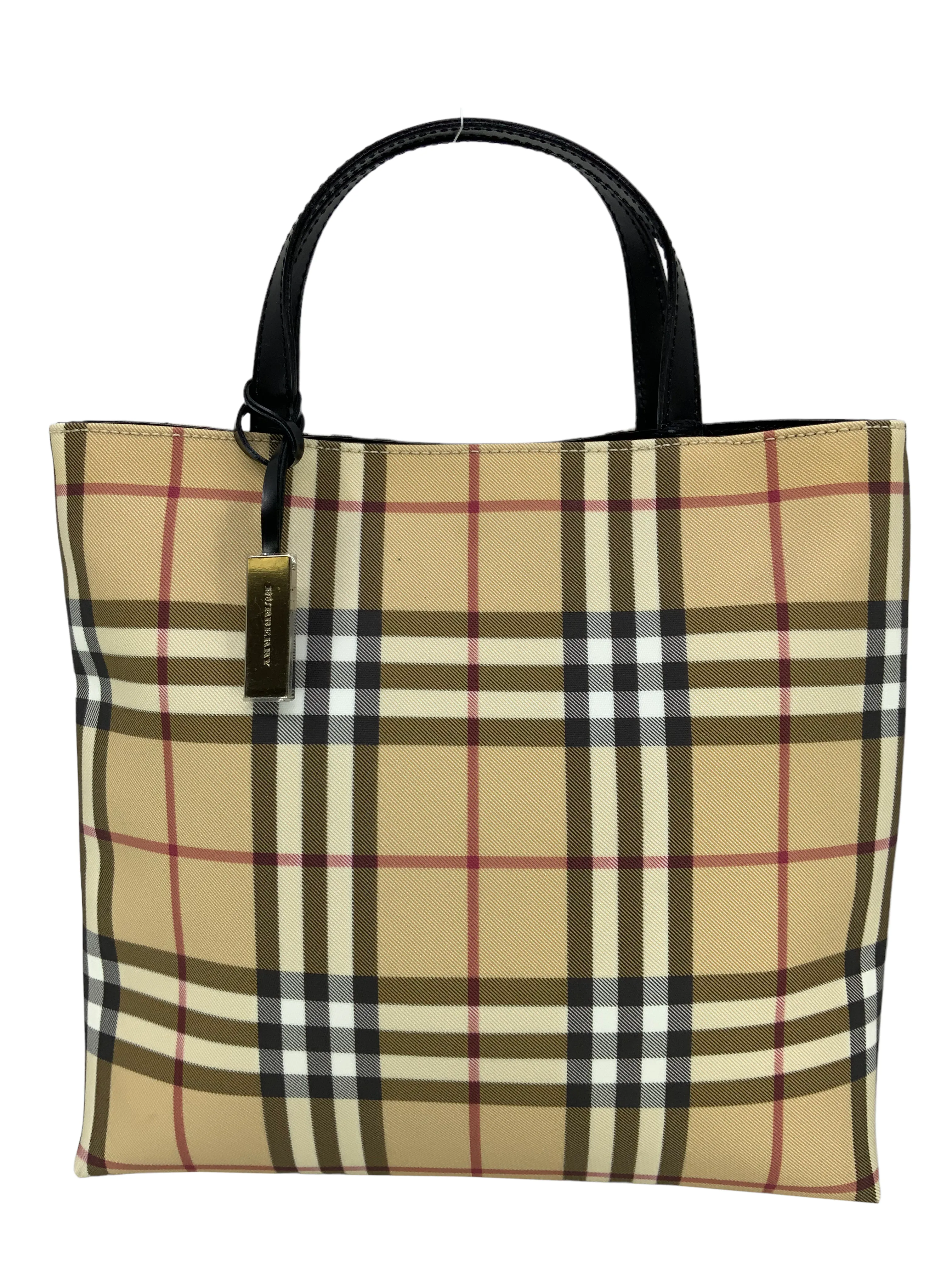 Burberry Haymarket Check Coated Canvas Medium Tote