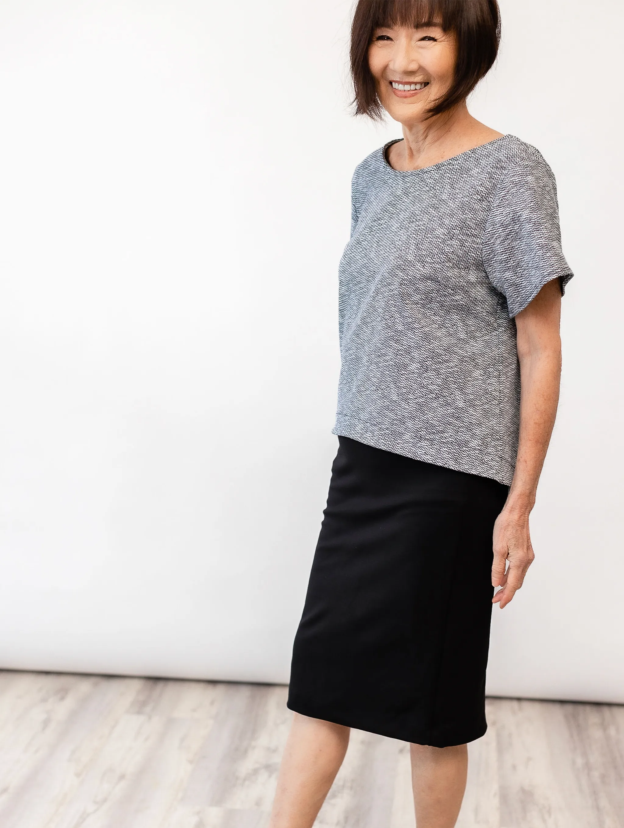 Cali Skirt - Jet Black Double Knit