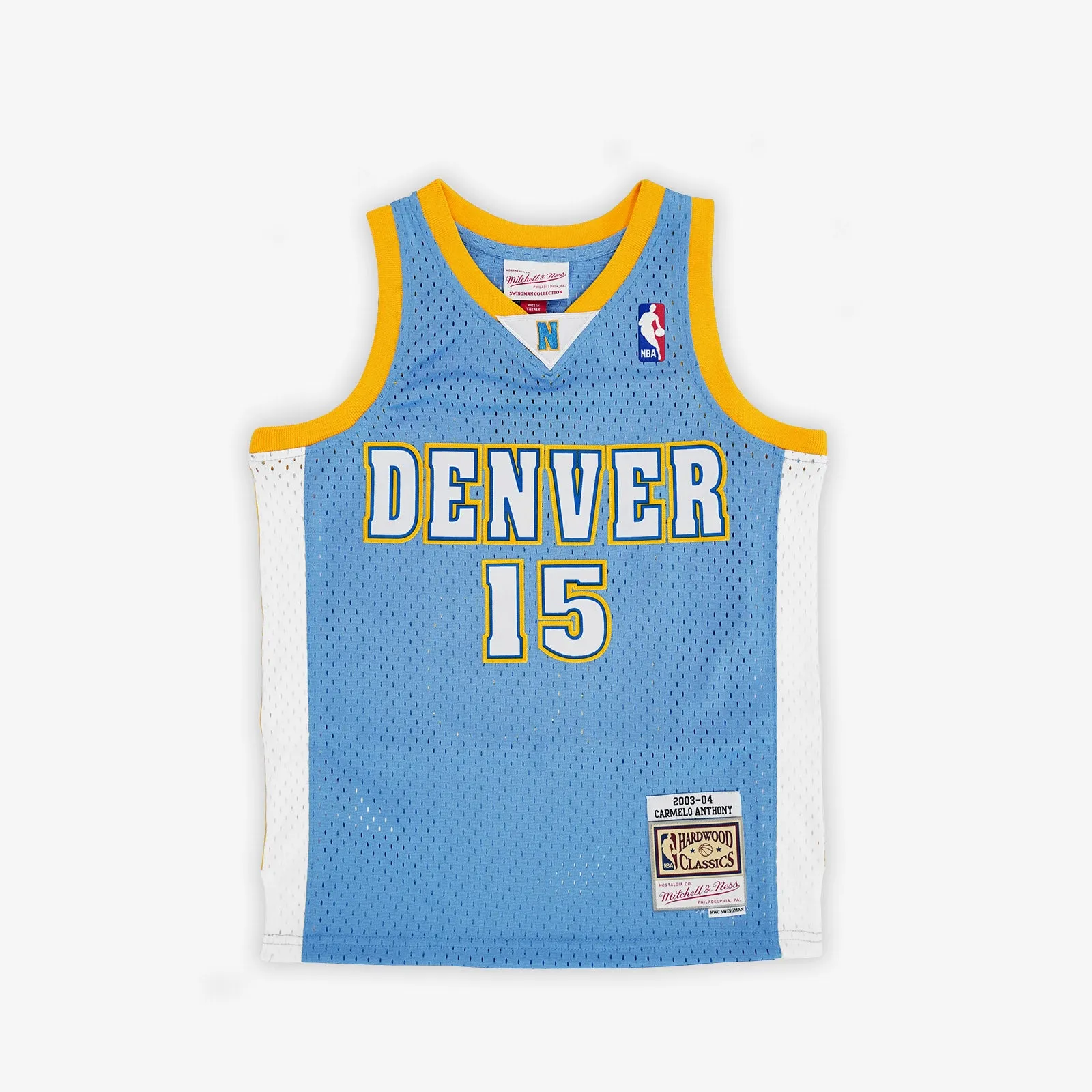 Carmelo Anthony Denver Nuggets 03-04 HWC Youth Swingman Jersey - Light Blue