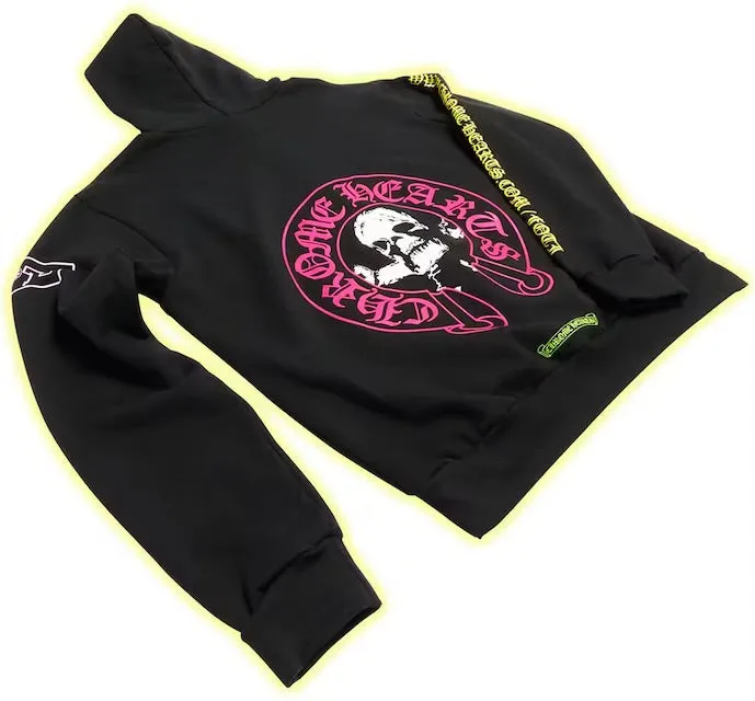 Chrome Hearts Foti Printed Big Logo Black Hoodie