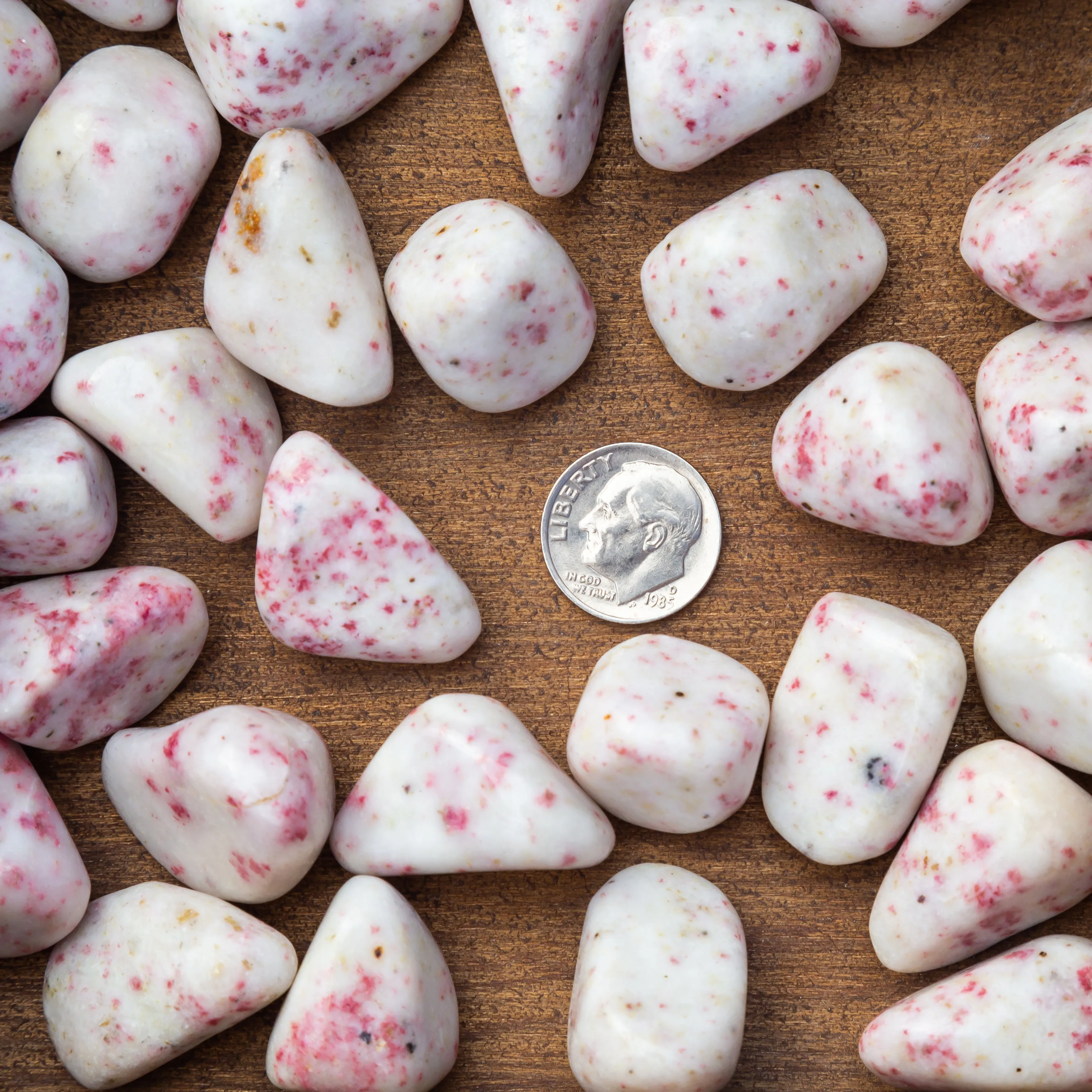 Cinnabite - (Cinnabar in Scapolite Matrix)- Polished, A Grade, Tumbled