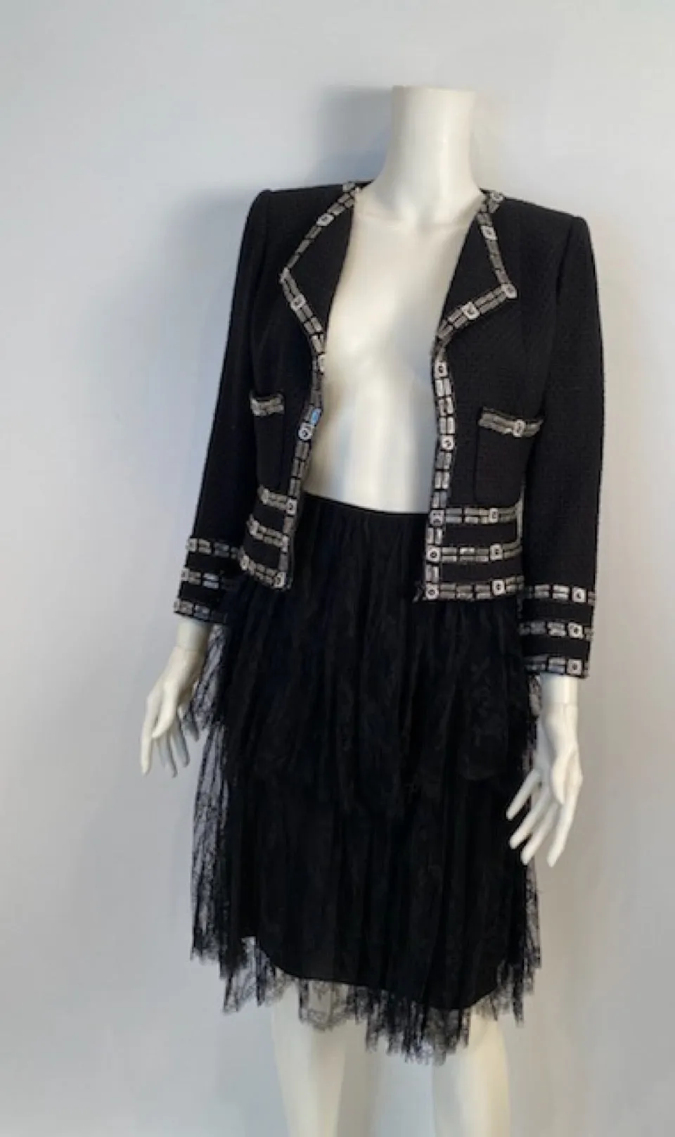 Dressy Rare Chanel 03P 2003 Spring Jacket FR 34