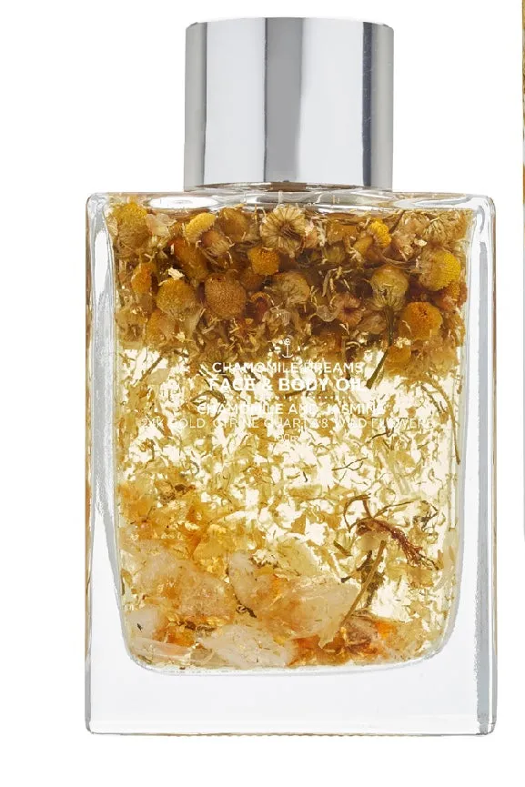 Face   Body Oil - 100ml - Gold Flakes, Chamomile Dreams