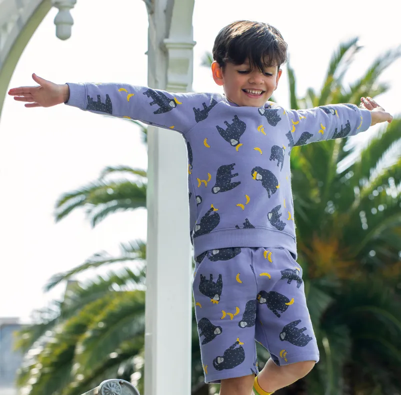 Frugi Switch Samson Printed Shorts - Monkeying Around