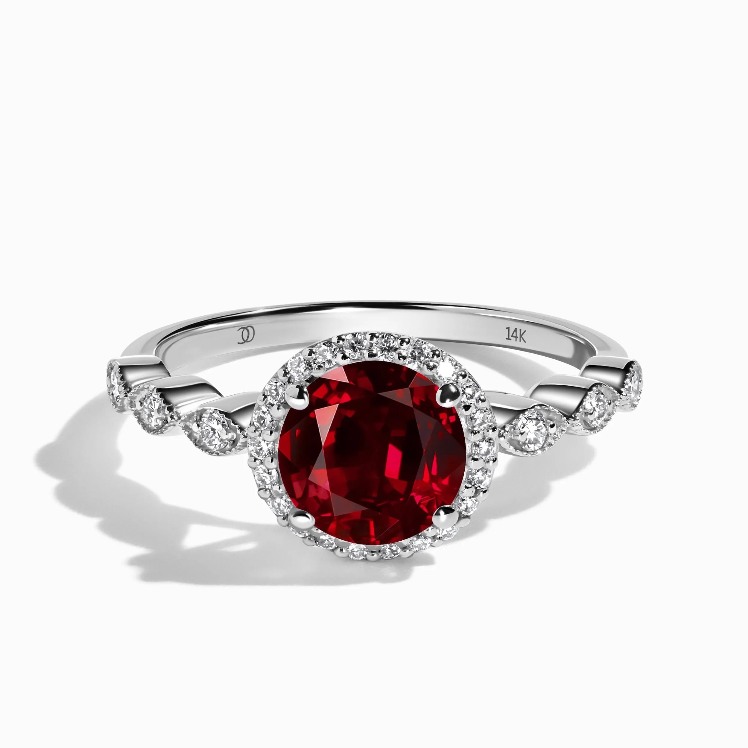 Garnet Lab Diamond Ring - Soulmate