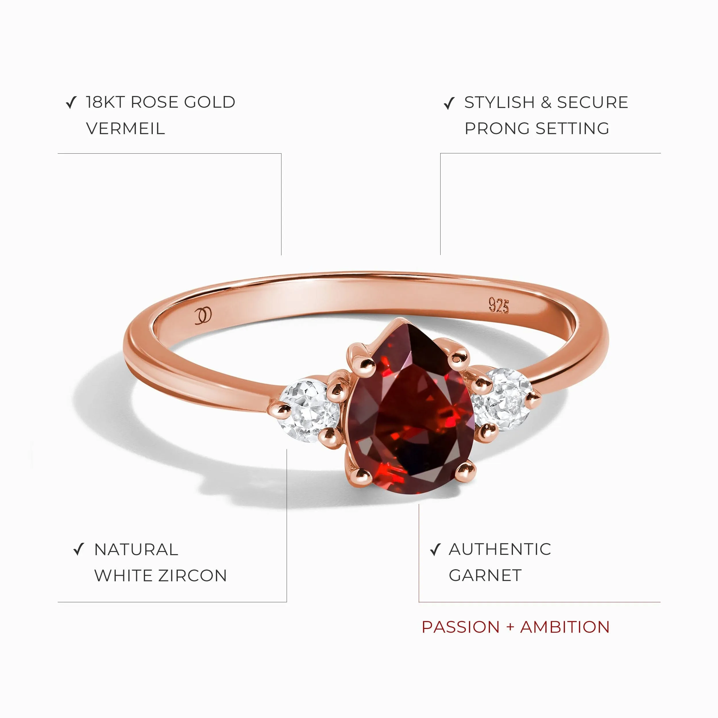 Garnet Ring - Lania