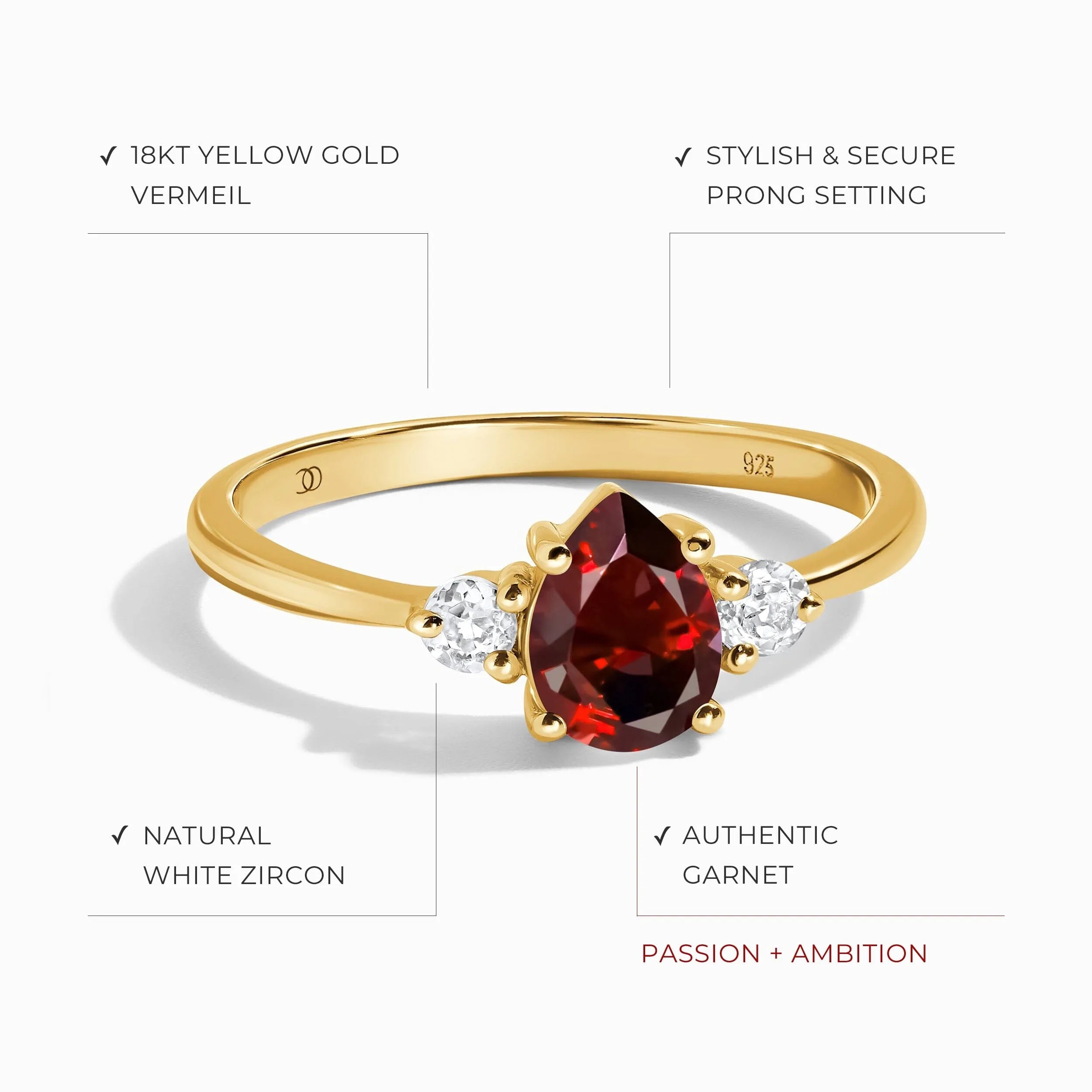 Garnet Ring - Lania