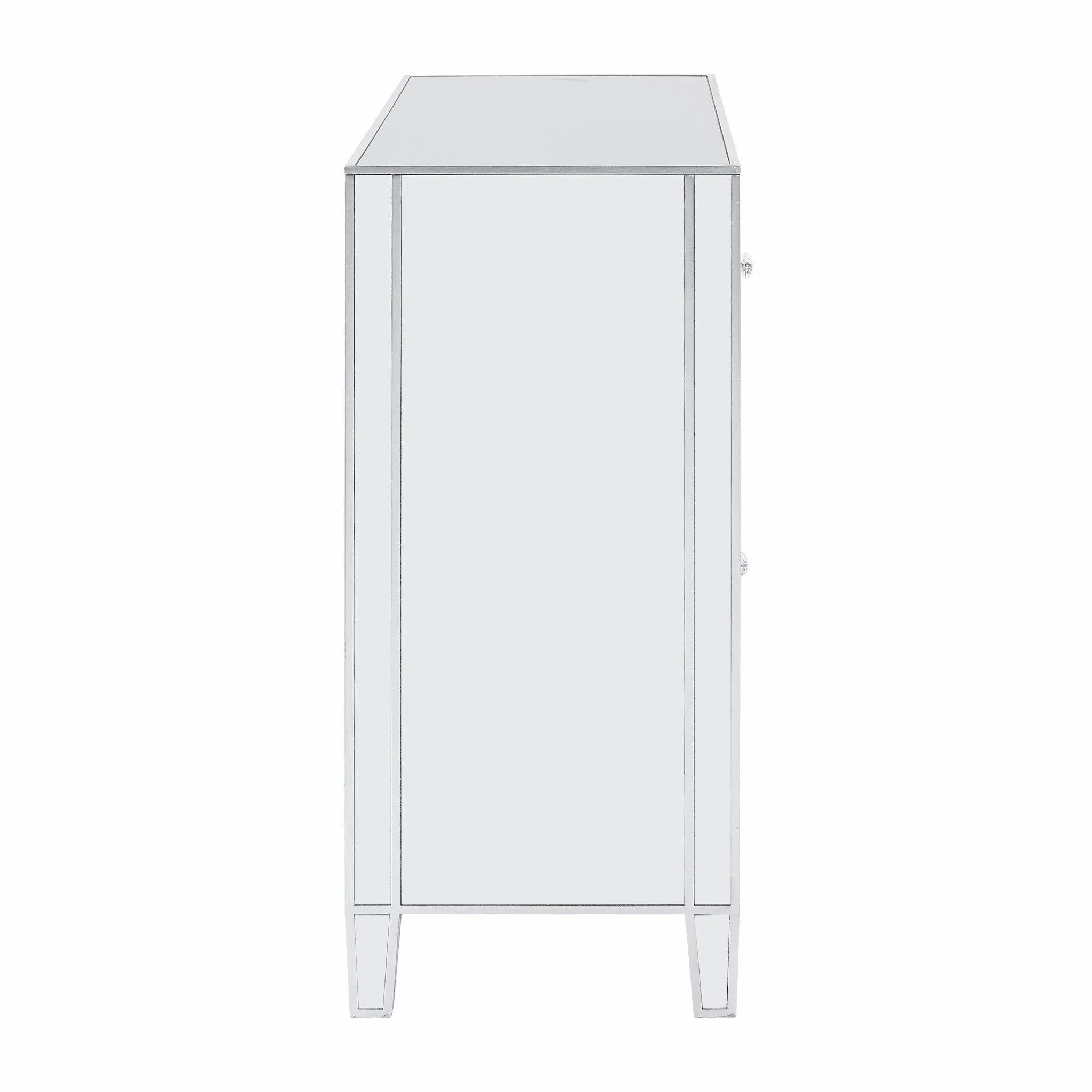 Glamorous Mirrored Bling Three Door Accent Cabinet