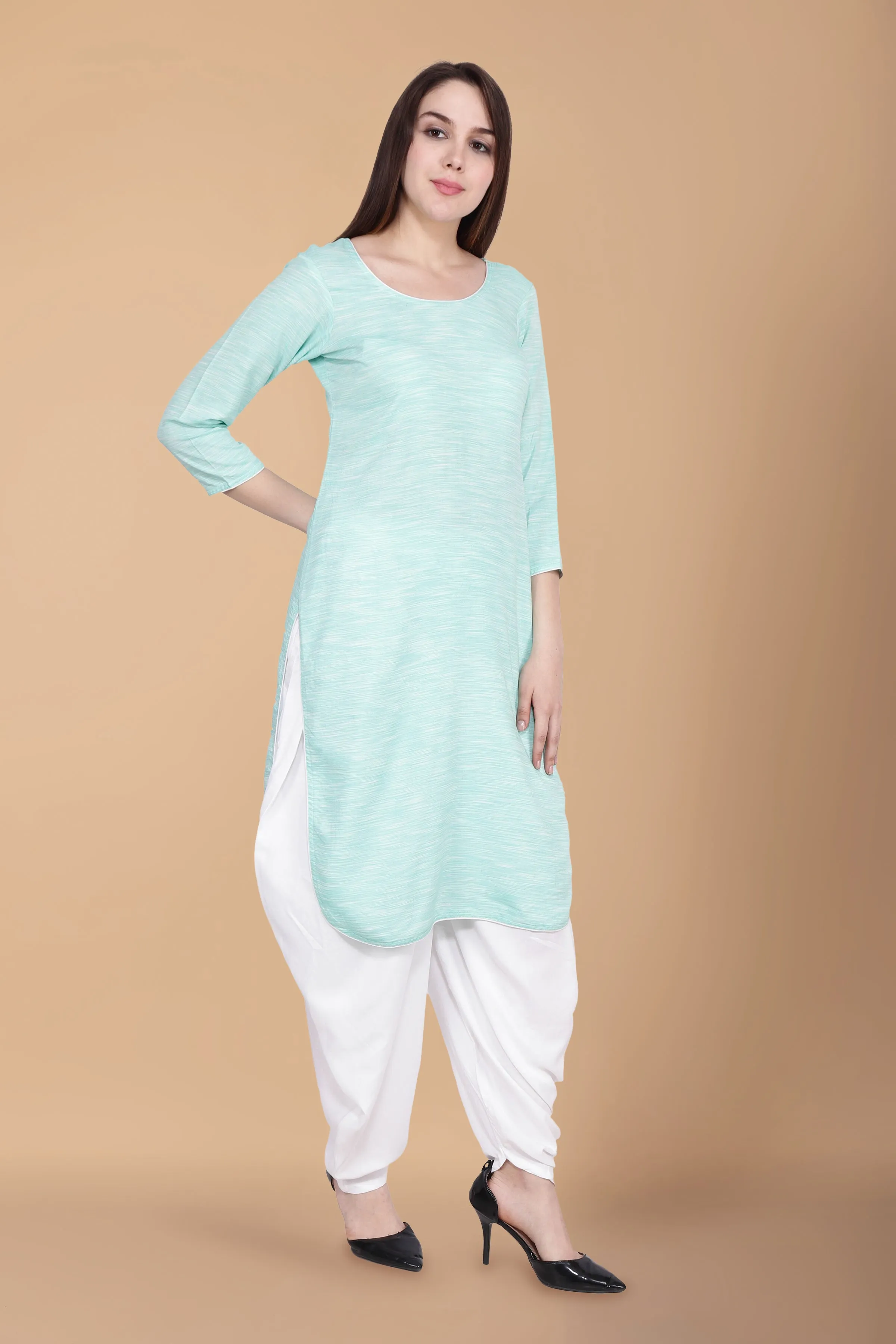 Green Rayon Kurta