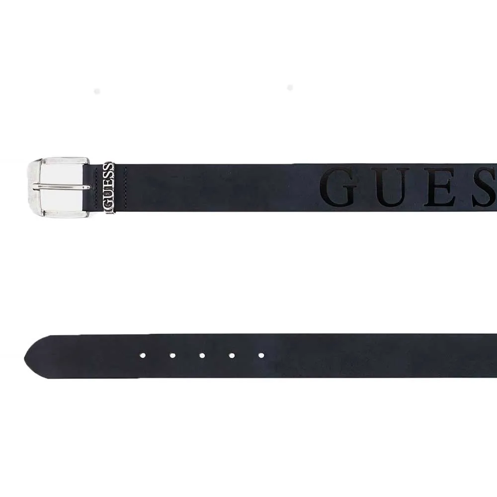 GUESS Logo Leather Belt  - Navy M0GZ56L0NN0