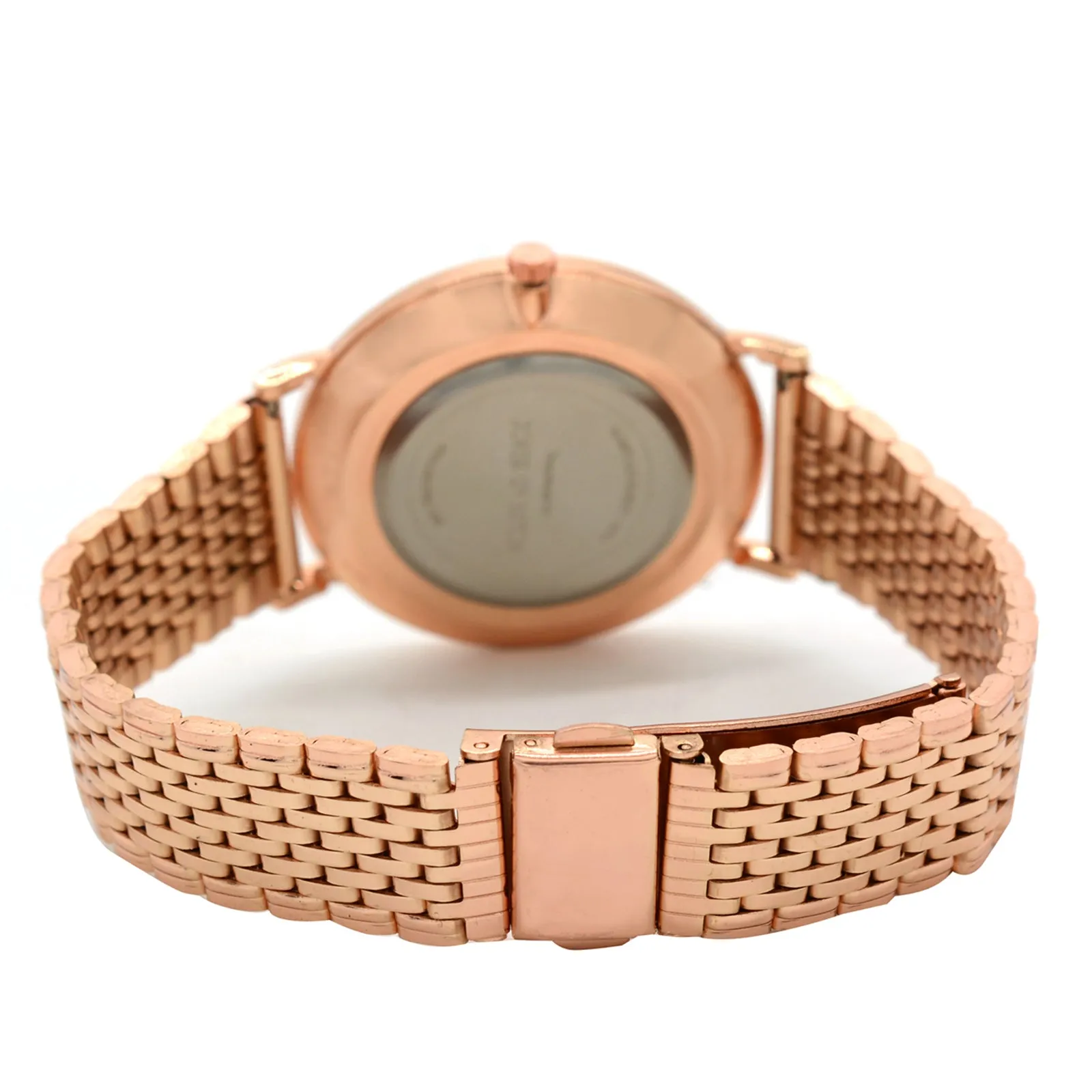 Iridescent Rosegold Watch Bracelet Stack