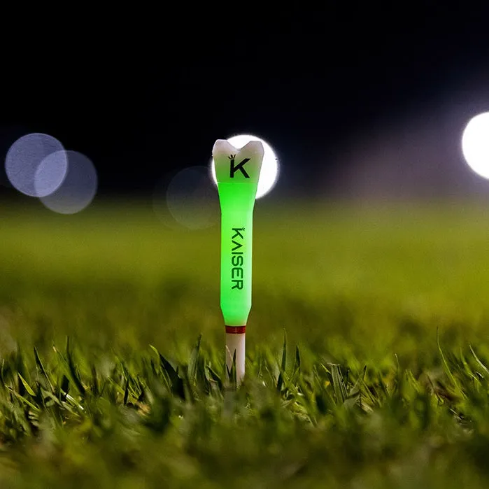 KAISER T4 Golf Tees Day Night Gifts Accessory Sets/ Long 4pcs Short 3pcs/ distance increase luminous anti-slicing Height fix Holders Glow in Dark Light up Flashing Made in Korea