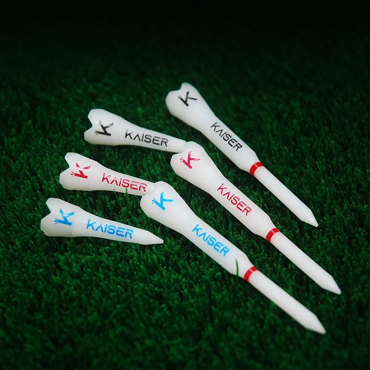 KAISER T6 Golf Tees Day Night Gifts Accessory Sets/ Long 6pcs Short 5pcs/ distance increase luminous anti-slicing Height fix Holders Glow in Dark Light up Flashing Made in Korea