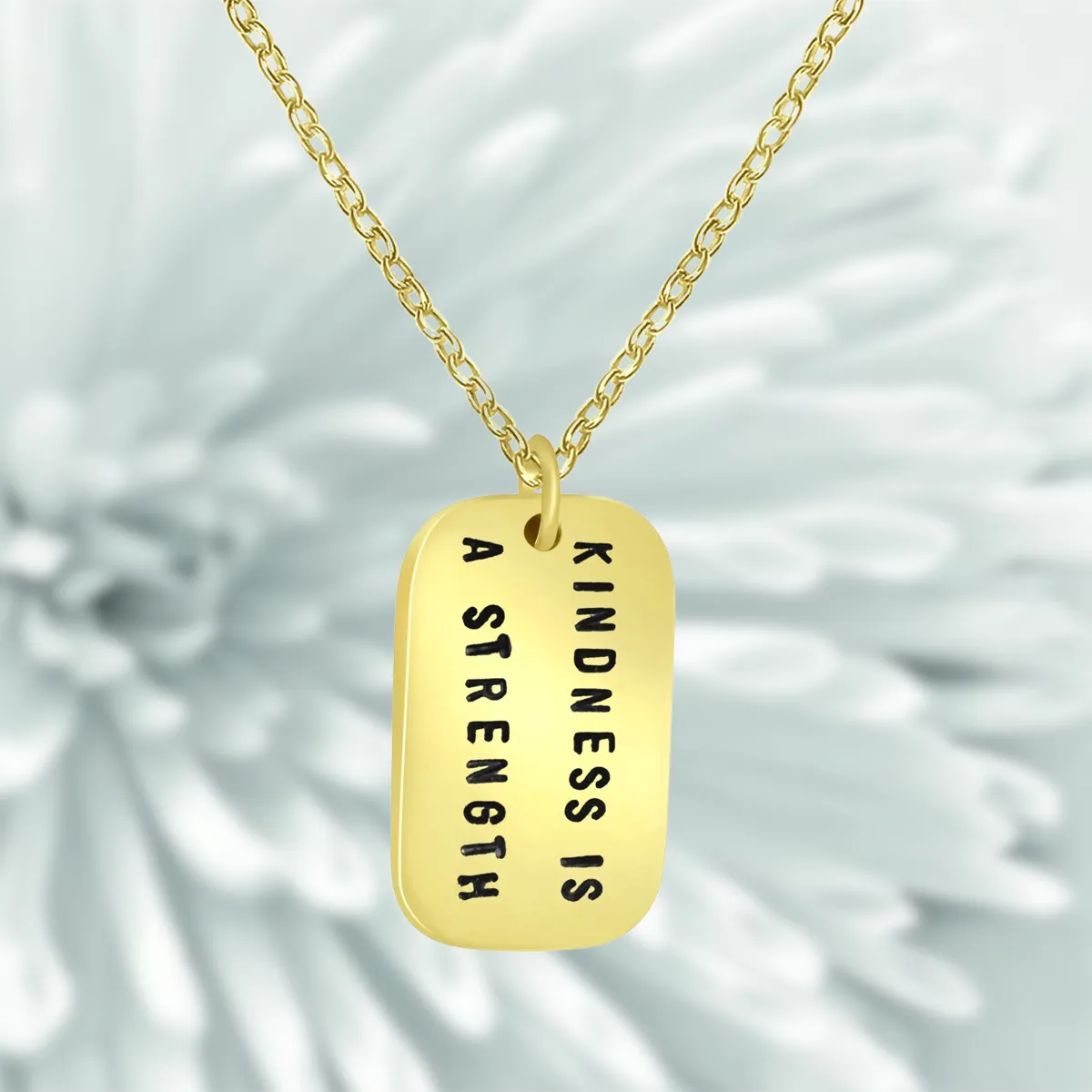 Kindness is a Strength Dog Tag Necklace