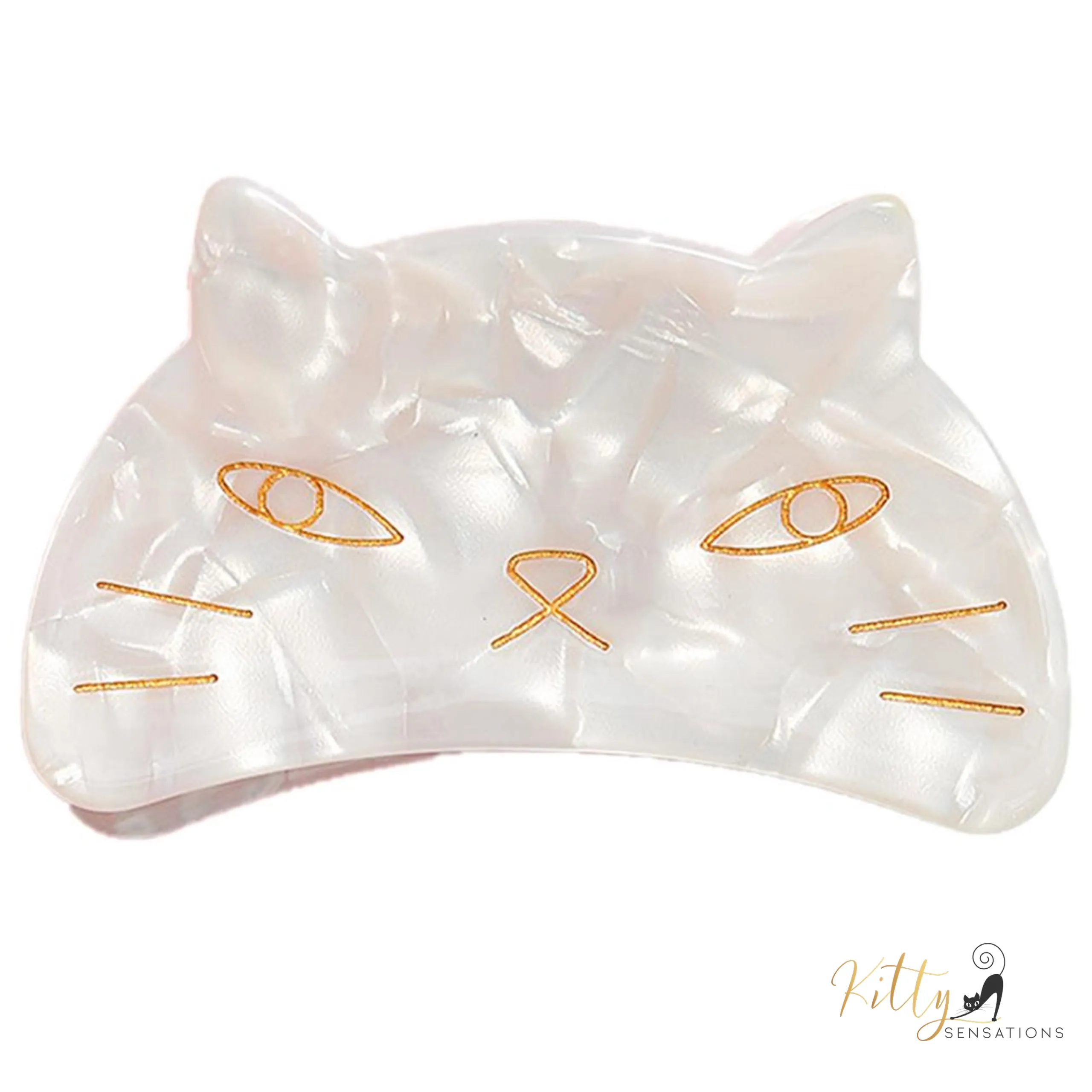 Kitty Face Hair Claw - Large (High Quality Acetate)