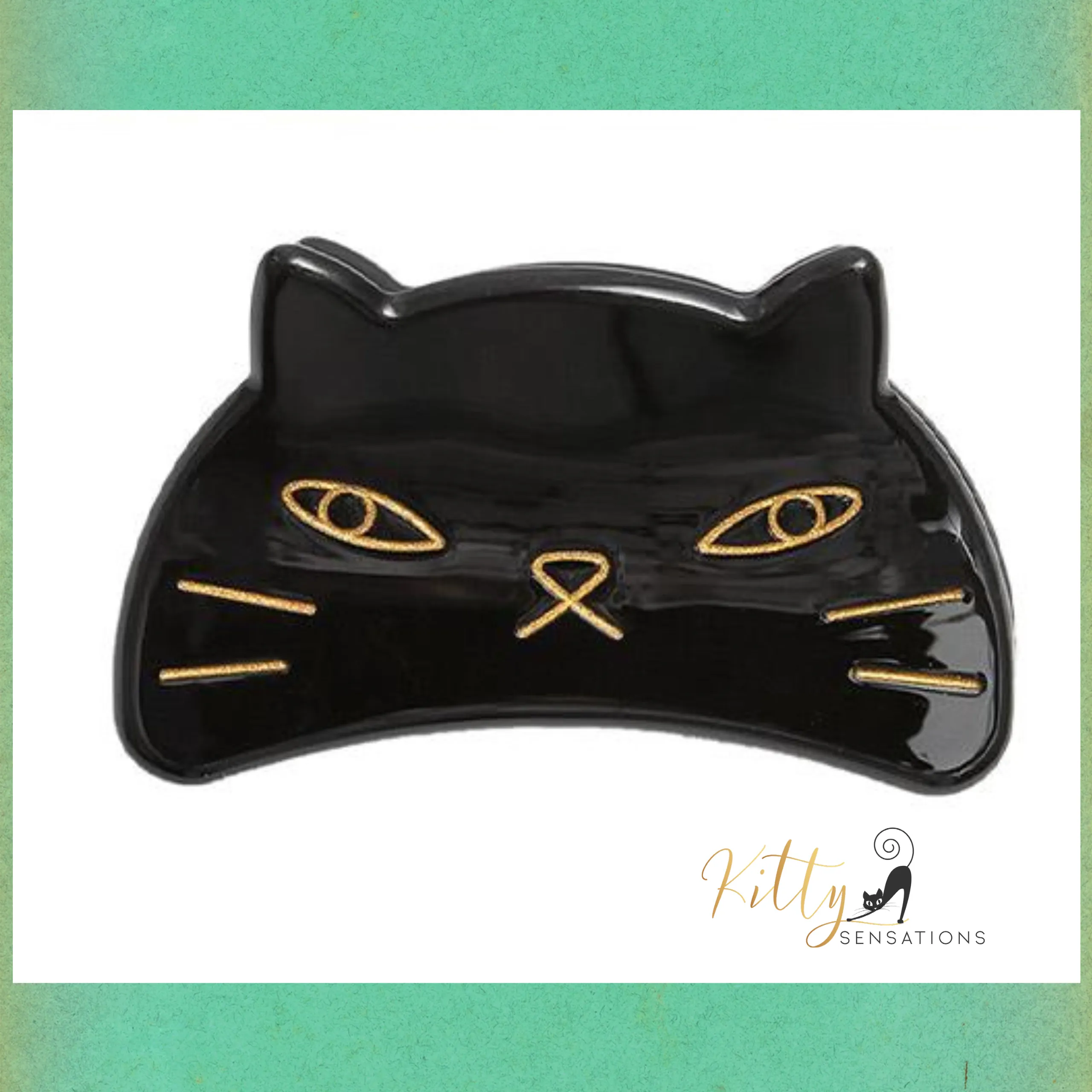 Kitty Face Hair Claw - Large (High Quality Acetate)