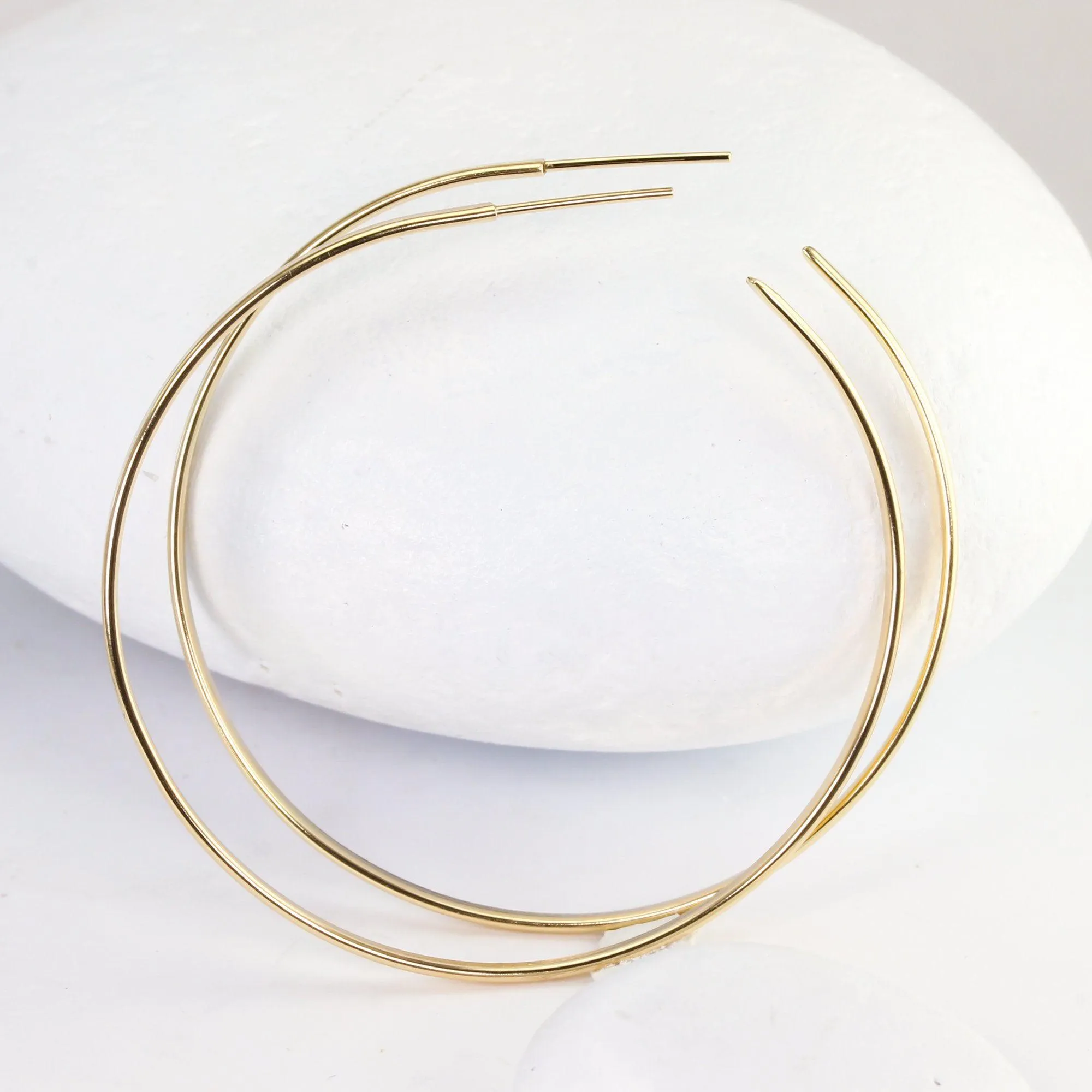 Large Skinny Hoops, 2.25 Inch Hoops