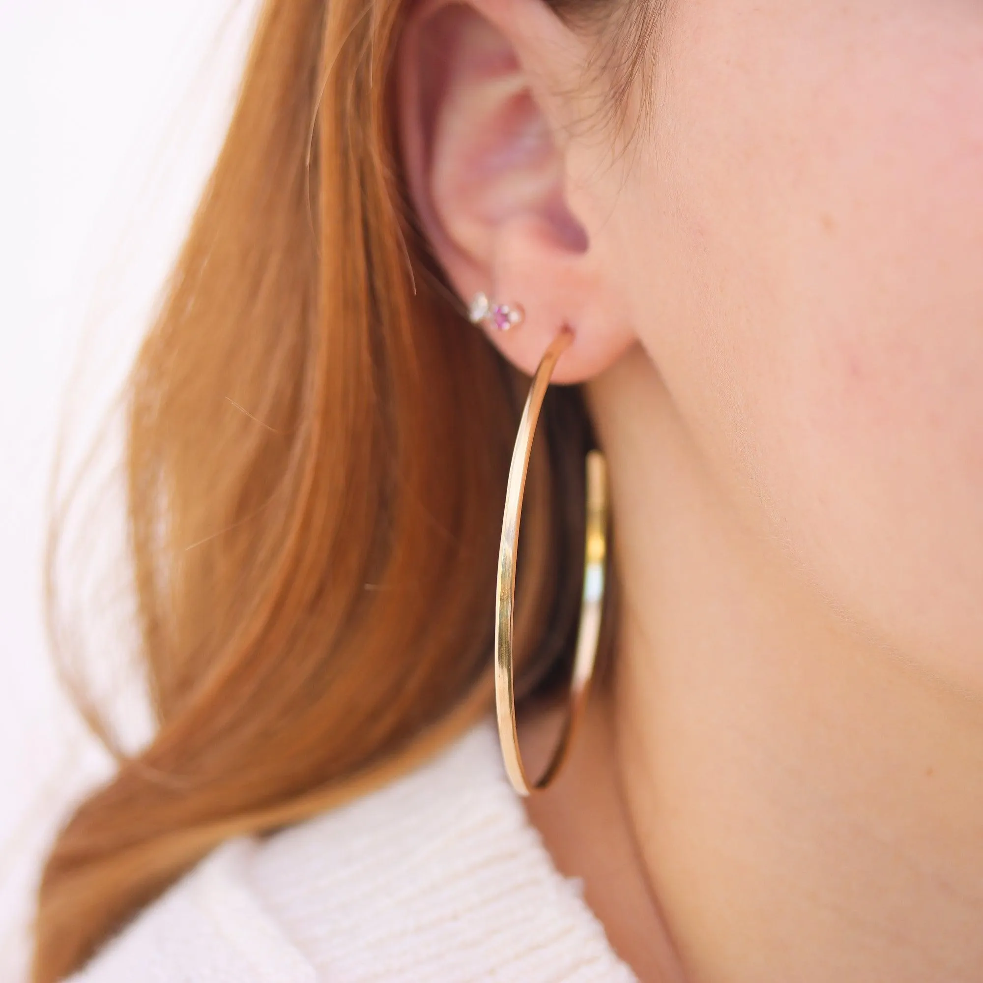 Large Skinny Hoops, 2.25 Inch Hoops