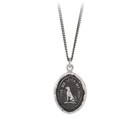 Love My Dog Necklace Talisman Necklace (Sterling Silver 20")