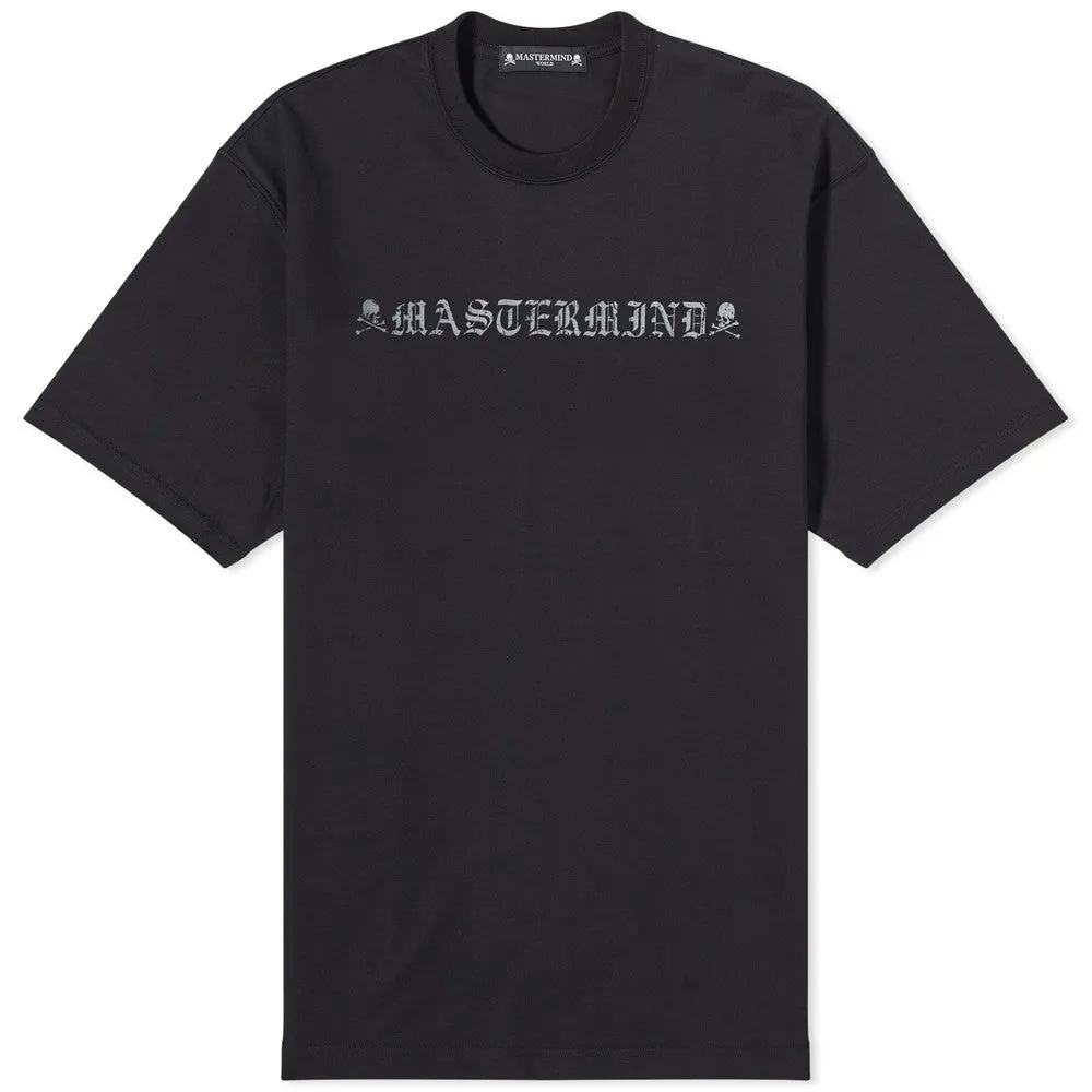 Mastermind Japan Rubbed Logo Tee Black