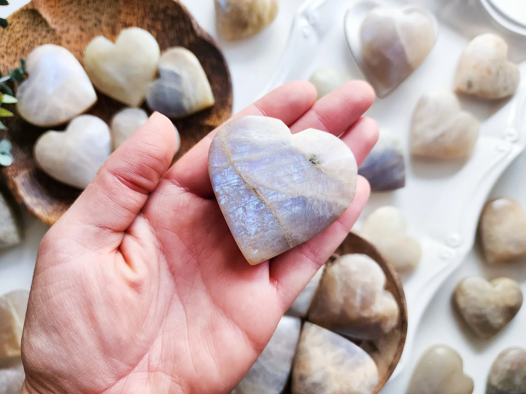 Moonstone & Sunstone Mix Heart