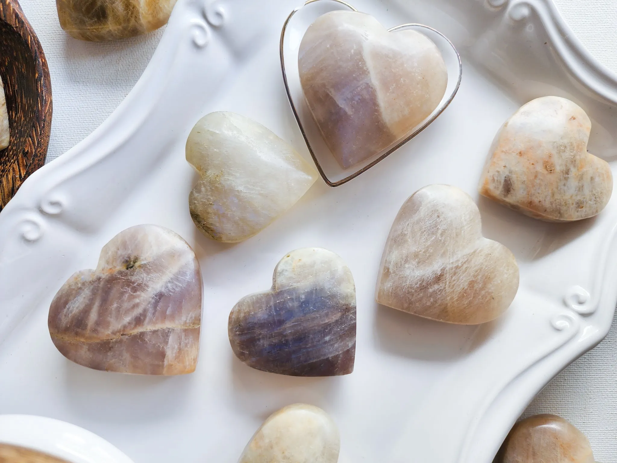 Moonstone & Sunstone Mix Heart