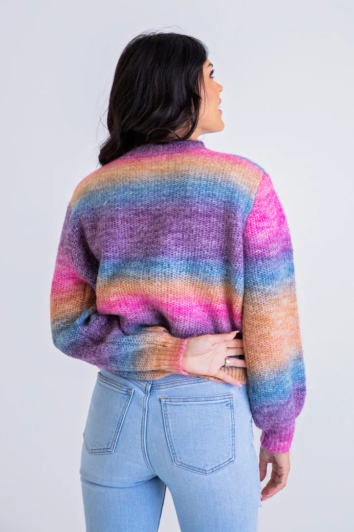 Multi Stripe Yarn Sweater