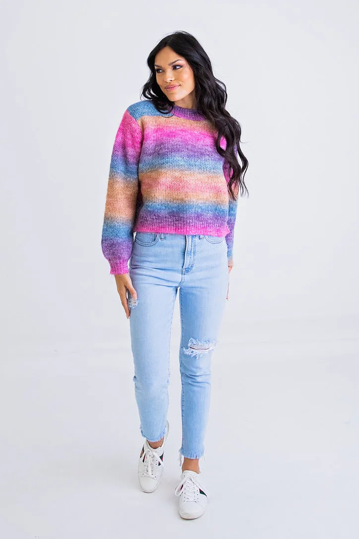 Multi Stripe Yarn Sweater