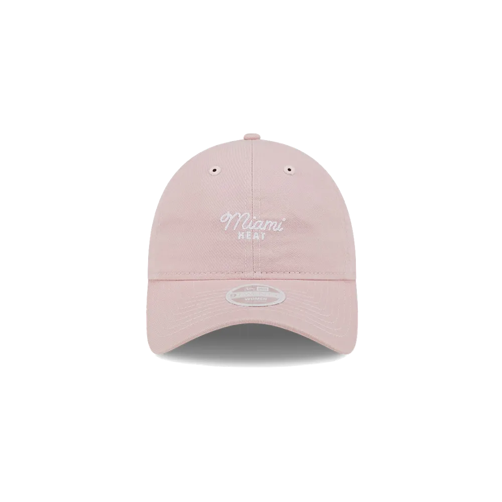 New Era Miami HEAT Pink Script Women's Hat