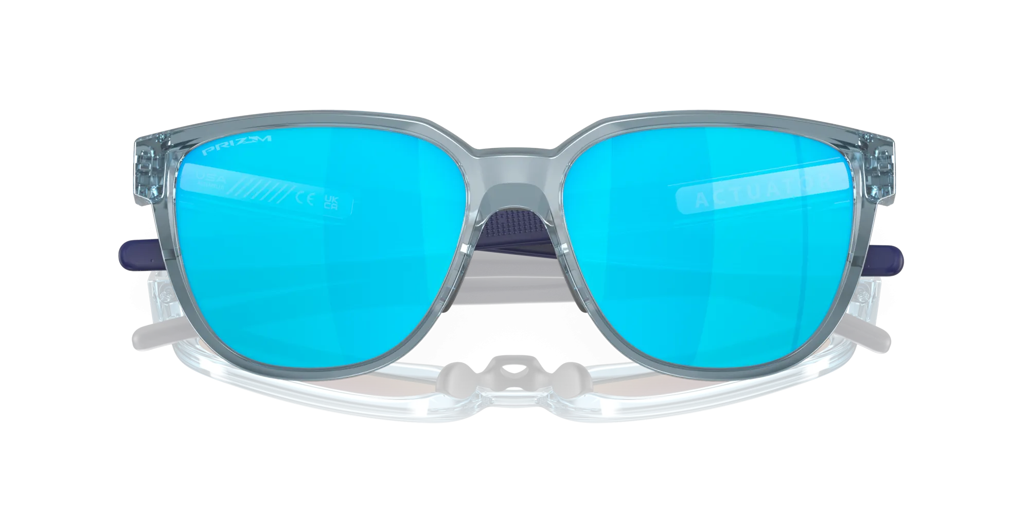 Oakley Actuator Prizm Sapphire Lenses Transparent Stonewash Frame