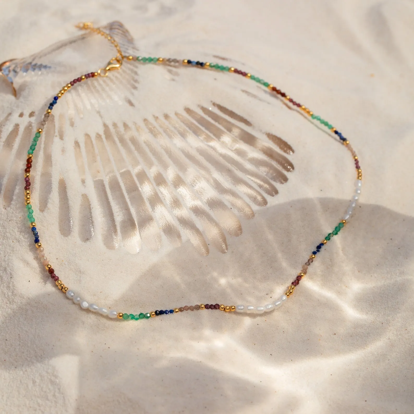 Oasis Rainbow Beaded Necklace