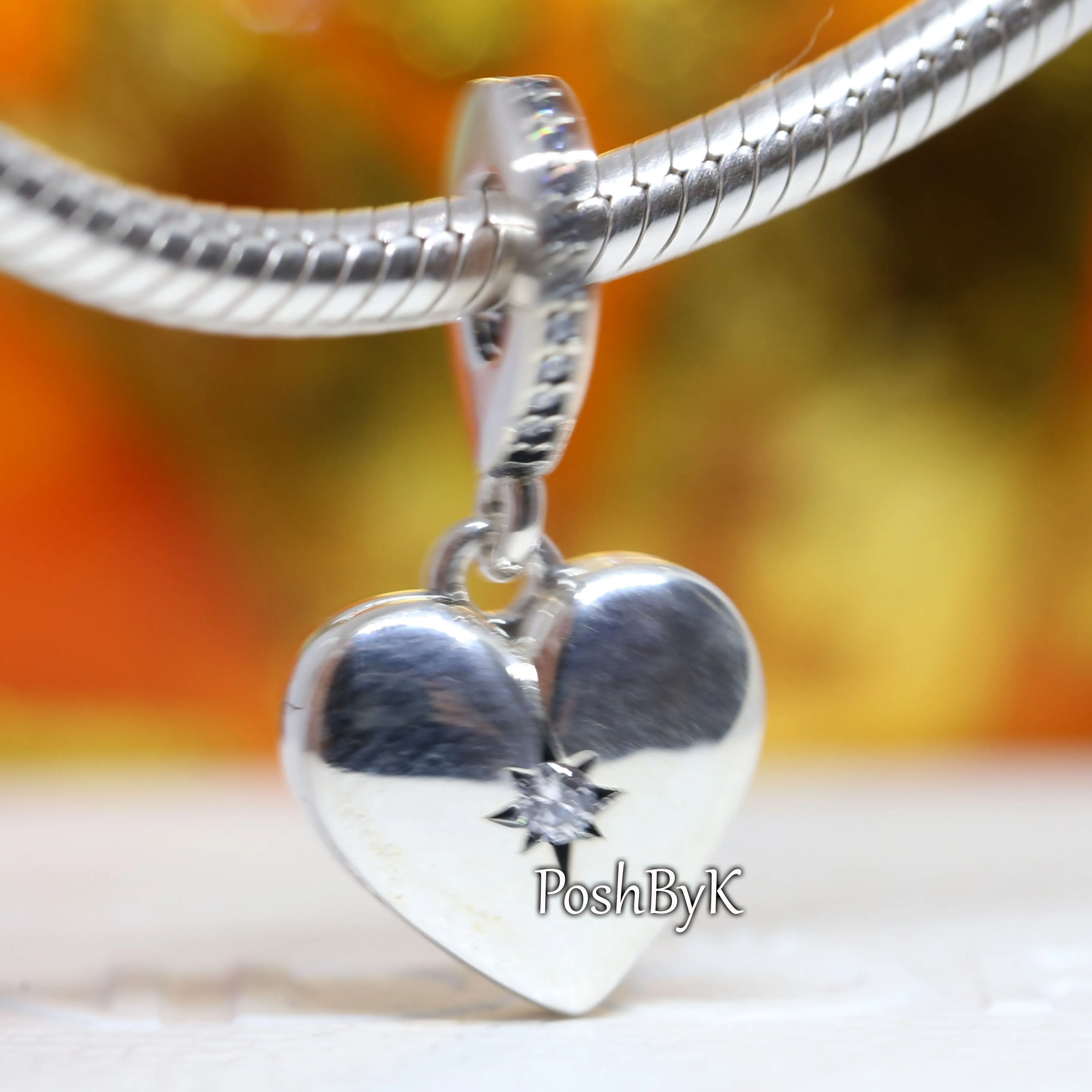 Openable Heart Locket Dangle Charm 799537C01