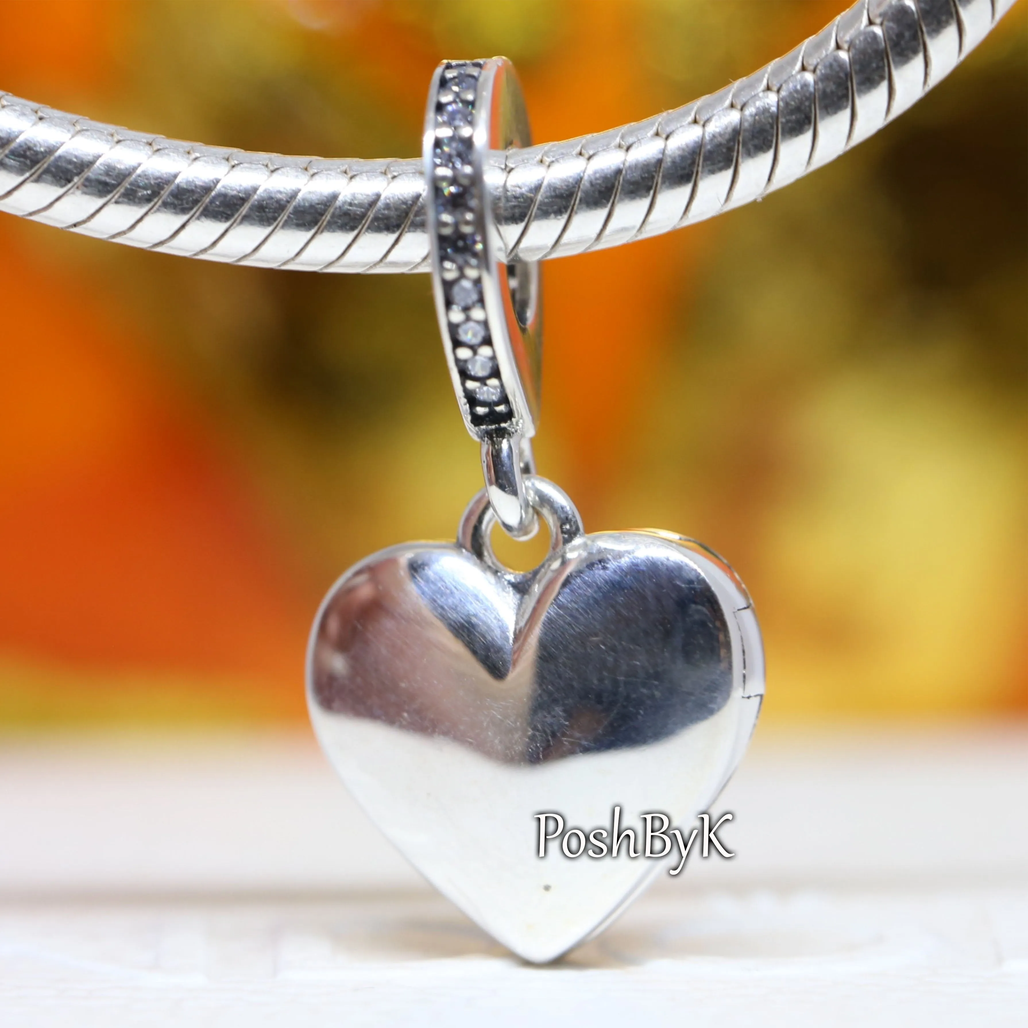 Openable Heart Locket Dangle Charm 799537C01